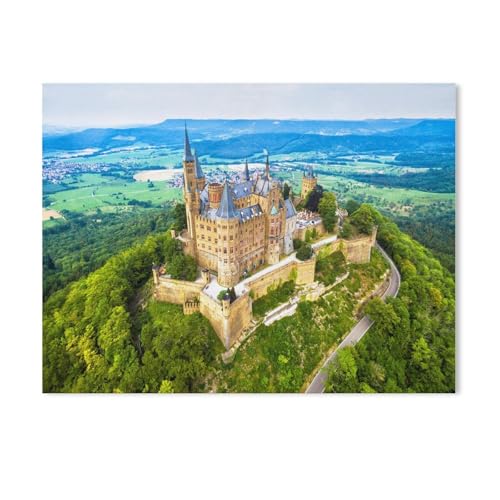 BEAYODKP nach Zahlen für Erwachsene,Burg Hohenzollern auf der Schwäbischen ALB,DIY Ölgemälde Kits Malen nach Zahlen Zeichnen auf Leinwand Kunst Wohnkultur Geschenke（50x60cm） 19.6x23.6 Zoll-808 von BEAYODKP