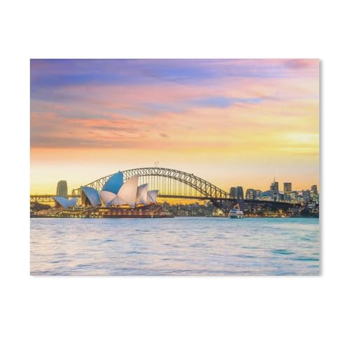 Malen Nach Zahlen Erwachsene und Kinder,Weltberühmte Skyline von Sydney in Australien,DIY Malen Nach Zahlen, mit Pinseln Malerei Kits Erwachsene Kunsthandwerk für Zuhause（50x60cm）19.6x23.6 Zoll-483 von BEAYODKP