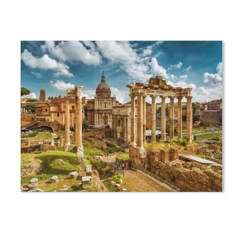 Malen nach Zahlen für Erwachsene Kinder,Forum Romanum mit Saturntempel, Rom, Italien,DIY Ölgemälde Digitales Malen nach Zahlen Kits auf Leinwand Dekoration Geschenk（20x30cm）7.8x11.8 Zoll-715 von BEAYODKP