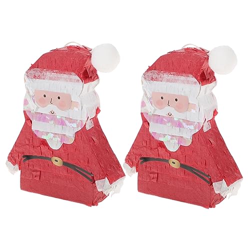 2 Stück Santa Pinata Bulk Candy Mexikanische Süßigkeiten Weihnachten Goodie Filler Party Pinata Weihnachten Santa Claus Pinata Santa Clause Dekoration Festival Pinata Dekor Weihnachtsmann Pinata Dekor von BEBEMOKO