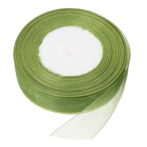 BEBEMOKO 1 Rolle Chiffon- Schleifenband Dekorationsband Blumenband weihnachtsdekoration verpackungsband Geschenkband Multifunktions-Paketband gefertigtes DIY liefert Nylon Green von BEBEMOKO