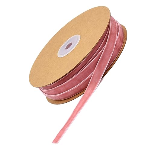 BEBEMOKO 1 Rolle DIY Plüschbänder Jutestoff Goldband Rosa Schleifen zum Verpacken von Band Blumenstrauß Band Rosa Handwerk Schnur Schwarzes Band zum Verpacken Sackleinen Glitzer Strass Weiß Band von BEBEMOKO