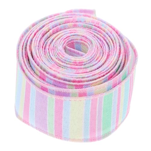 BEBEMOKO 1 Rolle Osterband Candyland Band Pastell Ribbon Party Geschenk Band Pastell Farbe Band Verpackung Geschenkband DIY Band Blumen Girlande für Dekoration Drahtband Polyester von BEBEMOKO