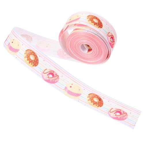 BEBEMOKO 1 Rolle Schleifenband Dekoration Weihnachtsband DIY Handwerk Bänder DIY Supplies Donut Band Regenbogen Haarschleife DIY Band Donuts Haarschleife für Strumpffüller Bulk Ribbon Polyester von BEBEMOKO