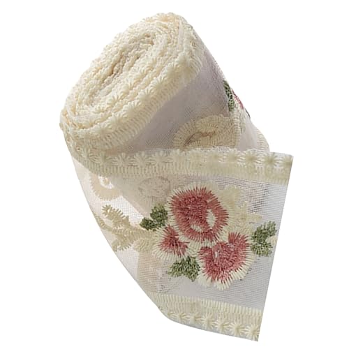 BEBEMOKO 1 Rolle besticktes Spitzenband mit Rosenblüten, handgefertigt, dekorativ zum Nähen, Basteln, Hochzeitskleid, Accessoires, elegante Haarschleifen und individuelle Projekte BEBEMOKO 1 Rolle besticktes Spitzenband mit Rosenblüten, handgefertigt, dekorativ zum Nähen, Basteln, Hochzeitskleid, Accessoires, elegante Haarschleifen und individuelle Projekte von BEBEMOKO