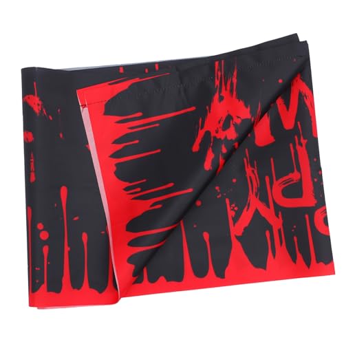 BEBEMOKO 1 STK Halloween-Tischläufer Tisch Erschreckender Tisch Halloween tischdecke Halloween Table Cloth Halloween-Stoff-Tischdecke Halloween blutige Handabdruck tischdecke Black von BEBEMOKO