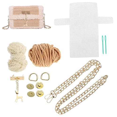 BEBEMOKO 1 Set DIY Garn Tasche Geldbörsen gewebte Tasche Herstellung Werkzeug DIY Zubehör gewebte Geldbörse Herstellung Zubehör Geldbörse DIY Material gewebte Crossbody-Tasche Häkeltaschen zum Häkeln von BEBEMOKO