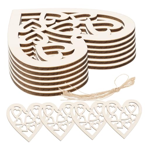 BEBEMOKO 1 Set Holzscheiben in Herzform zum Basteln, unlackierte DIY-Dekoration, Verzierungen, glatte Oberfläche, Holz-Bastelscheiben für Zuhause und Büro BEBEMOKO 1 Set Holzscheiben in Herzform zum Basteln, unlackierte DIY-Dekoration, Verzierungen, glatte Oberfläche, Holz-Bastelscheiben für Zuhause und Büro von BEBEMOKO