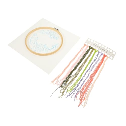 BEBEMOKO 1 Set Stickset DIY Stickmaterial Anfänger Stichset Pflanzen Sets Für Erwachsene Handgefertigtes Bastelset Blumen Stichset Stickzubehör Bastelset Für Erwachsene Kunststoff von BEBEMOKO