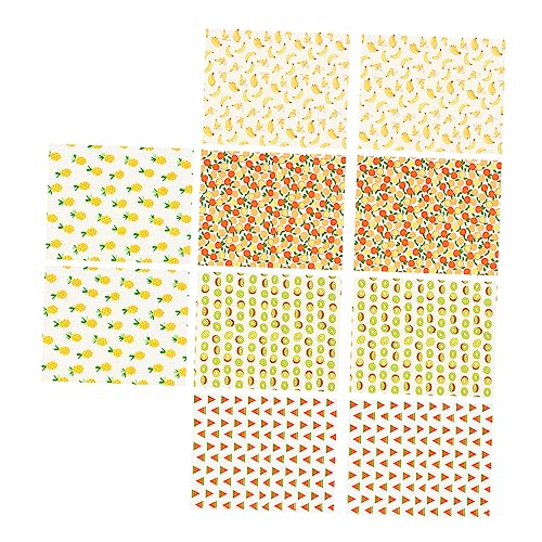 BEBEMOKO 10 Blatt Bedruckte Patchwork Nähschere Pastell Stoff Baumwollstoff zum Nähen Weiß Filzstoff Quilten Patchwork Stoff Quilten Stoff Polsterstoff Leinenstoff Tuch von BEBEMOKO