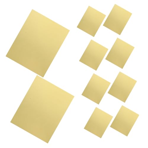 BEBEMOKO 10 Stück Blätter Goldener Einseitiger Karton Origami-faltpapier Geschenkpapier Verpackungseinlagen Für Den Versand Scrapbooking-papier Goldmetallisches Papier 275g Papier von BEBEMOKO