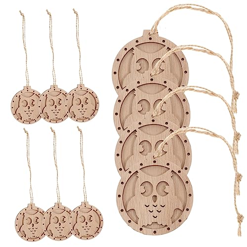 BEBEMOKO 10 Stück Eule-Anhänger weihnachtbaumsdeko dekobäumchen tannenbaum Holzanhänger holzdekor unvollendet leer Weihnachtsschmuck aus Holz zum Basteln Masse Weihnachtsschmuck Hanfseil BEBEMOKO 10 Stück Eule-Anhänger weihnachtbaumsdeko dekobäumchen tannenbaum Holzanhänger holzdekor unvollendet leer Weihnachtsschmuck aus Holz zum Basteln Masse Weihnachtsschmuck Hanfseil von BEBEMOKO