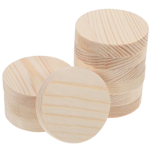 BEBEMOKO 10 Stück Holzspäne quadratische Etiketten Handmalerei Hubs Kunst und Handwerk für Spielzeug für Decoraciones Para Salas De Casa Decor Handmalwürfel Tischsets für Scheiben von BEBEMOKO