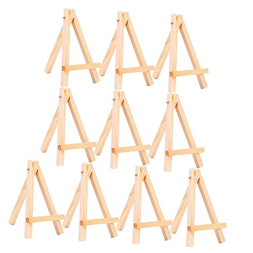 BEBEMOKO 10 Stück Mini Holzstaffelei Für Den Tisch Praktische Präsentationsständer Für Heimstudio Tischdeko Gemäldehalter Beige Ideal Für Kunstwerke Fotos Und Dekoration von BEBEMOKO