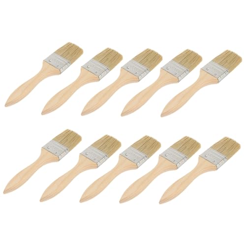 BEBEMOKO 10 Stück Pinsel Wollpinsel Pinsel Splitterpinsel Leimpinsel Bastelpinsel Möbelpinsel Möbelpinsel Farbe Trim Farbe Chip Paint Pinsel Grillpinsel Mischseide von BEBEMOKO