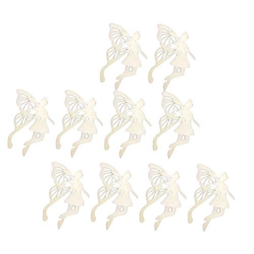 BEBEMOKO 10 Stücke Holz Fairy Crafts Cutouts Unfertige DIY Holzscheiben Hängende Anhänger von BEBEMOKO