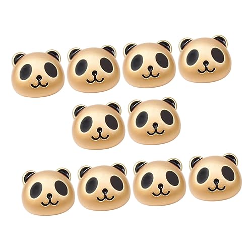 BEBEMOKO 10 lose Perlen in Panda-Form für selbstgemachten Schmuck, Kinder-Kopfschmuck, Zubehör, Bastelperlen für kreative DIY-Projekte von BEBEMOKO