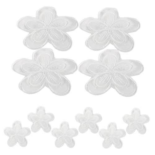BEBEMOKO 10 x Organza-Aufnäher mit Spitze, selbstklebend, kein Nähen, bestickte Applikationen für Kleidung, Reparatur, Rock, Dekoration und Bastelarbeiten BEBEMOKO 10 x Organza-Aufnäher mit Spitze, selbstklebend, kein Nähen, bestickte Applikationen für Kleidung, Reparatur, Rock, Dekoration und Bastelarbeiten von BEBEMOKO
