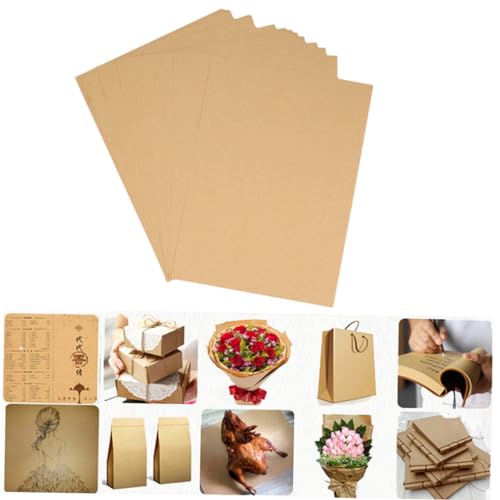 BEBEMOKO 100 Blatt A4 Kraftpapier Blanko Retro Vintage Briefpapier äurefreies Seidenpapier Ideal Für Bastelprojekte Und Kreative Schreibwaren von BEBEMOKO