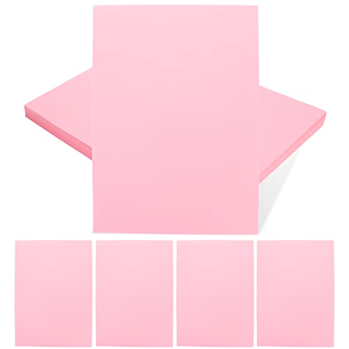 BEBEMOKO 100 Blatt Farbiges A4-papier Farbiges Papier Konstruktionspapier Kartonpapier Baupapier Verschiedene Farben Druckpapiere A4 Druckerpapier Graphitpapier Papier Für Drucker Rosa von BEBEMOKO