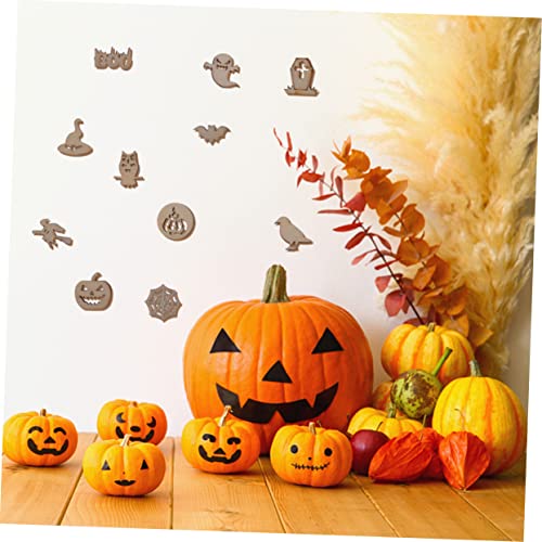 100 Stück Halloween hohle Graffiti-Holzstück Fledermaus Halloween Handwerk für Halloween Baumschmuck Dekorationen mit Handwerk Blank Halloween Holz Graffiti von BEBEMOKO