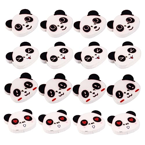 BEBEMOKO 100 niedliche Panda-Kopf-Knöpfe für kreative Nähprojekte, Cartoon-Design, Doppelloch-Verschlüsse für DIY Handwerk und Kleidung von BEBEMOKO