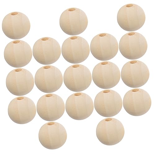 BEBEMOKO 100pcs DIY Holzperlen Lose Perlen Girlanden Handwerk DIY Perlen Schmuck Herstellung Von Handwerksperlen von BEBEMOKO