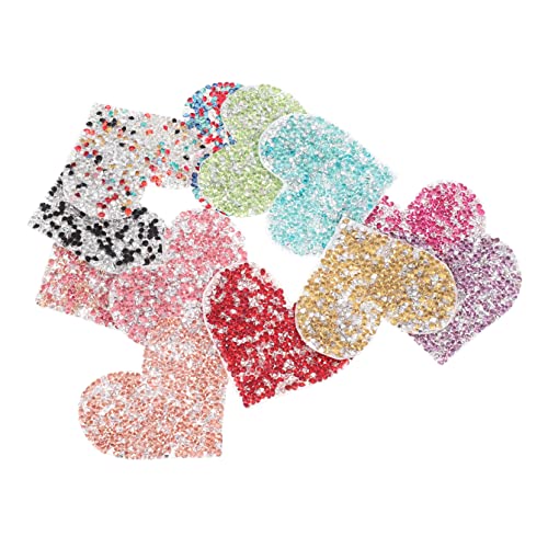 BEBEMOKO 12Stücke Teiliges Herz Patch Pailletten Aufbügelbare Applikationen für Kleidung Taschen Hüte und DIY Projekte zum Abdecken von Flecken Individuellen BEBEMOKO 12Stücke Teiliges Herz Patch Pailletten Aufbügelbare Applikationen für Kleidung Taschen Hüte und DIY Projekte zum Abdecken von Flecken Individuellen von BEBEMOKO