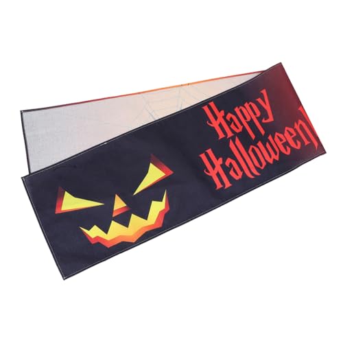 BEBEMOKO 1Stk Halloween-Tischläufer Halloween-Tischdecken Heimdekoration Halloween-Dekor Halloween tischdecke Halloween Table Cloth Halloween-Party-Tischdecke dekorative Tischdecke Flachs von BEBEMOKO