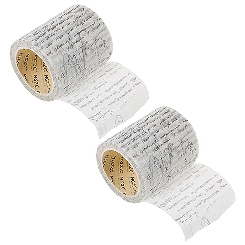 BEBEMOKO 2 Rollen Sicherheitsband Aufkleber Zeitschrift Waschband Bastelband Verwaschenes Klebeband Abdeckband Zum Lackieren Schulband Dekoratives Klebeband Zum Basteln Doppelt Müll Papier von BEBEMOKO