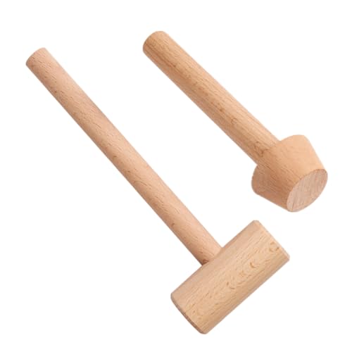 BEBEMOKO 2 Stücke Exquisite Mini Holzschläge Praktische Pastöse (sortierte Farbe) von BEBEMOKO