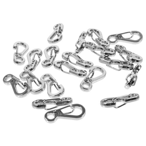 BEBEMOKO 20 Stück Mini Karabiner Clips Kleine Schnappverschlüsse Aus Leichtem Ideal Für Schlüsselanhänger Camping Rucksackzubehör Und Bastelprojekte Verschiedenen Farben von BEBEMOKO