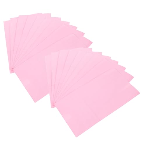 BEBEMOKO 20 Stück rosa Leckerli-Tüten Papierverpackungstaschen Packtüten Snackbeutel Einkaufstasche Aufbewahrungstasche Snackbeutel Papiertüten Tragetaschen Aufbewahrungstasche Kraftpapier von BEBEMOKO