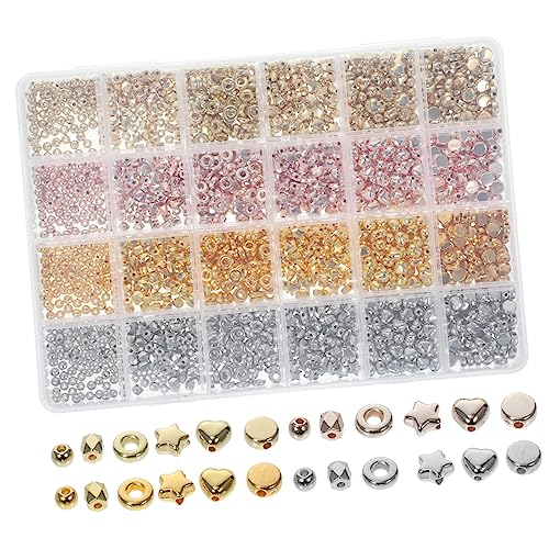 BEBEMOKO 2160 Stück Kunststoffperlen Für DIY Schmuck Bunte Perlen Set Zur Herstellung Von Halsketten Ohrringen Und Armbändern Schmuckherstellung Perlen von BEBEMOKO