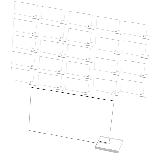 BEBEMOKO 24 Sets Acryl-Tischkarten mit Ständer für Veranstaltungen und Partys, Tischdekoration, reservierte Schilder für Tische, ideal für Tafelaufsätze und Präsentationsständer von BEBEMOKO