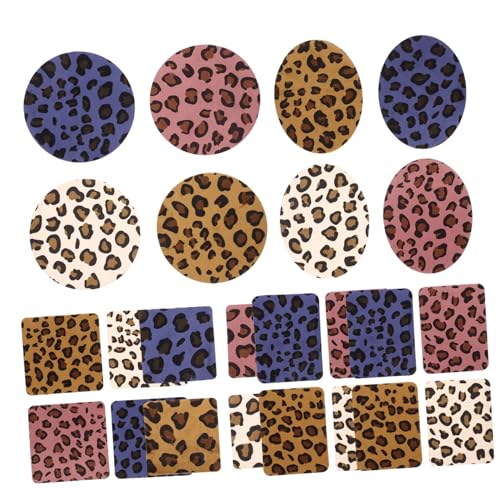 BEBEMOKO 24pcs Dekorative Leopardendruckpatches Kompakte Hutflächen Austauschbares Schicht Patch Decors von BEBEMOKO