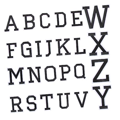 BEBEMOKO 26 Stück Bügelbilder für die Reparatur von Kleidung, selbstklebend, bestickt, Alphabet-Aufnäher für Hemden, Taschen, Hüte und Bastelarbeiten, einfach zu verwenden und vielseitig BEBEMOKO 26 Stück Bügelbilder für die Reparatur von Kleidung, selbstklebend, bestickt, Alphabet-Aufnäher für Hemden, Taschen, Hüte und Bastelarbeiten, einfach zu verwenden und vielseitig von BEBEMOKO