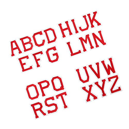 BEBEMOKO 26 Stück dekorative Alphabet-Buchstaben zum Aufbügeln, Handarbeit, DIY, kreative Buchstaben-Patches von BEBEMOKO