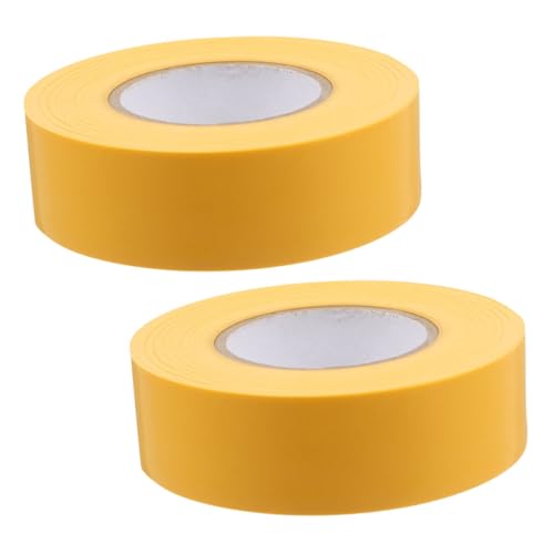 BEBEMOKO 2st Kein Klebeband Dünnes Markierungsband Dekoratives Klebeband Gelbes Markierungsband Absperrband Werkzeug Markieren Farbiges Markierungsband Farbiges Packband Yellow Pvc von BEBEMOKO