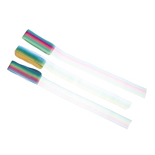 BEBEMOKO 3 Rollen 10 Regenbogen-Chiffonband Hochzeitsdekoration Organzaband Dekoration DIY Zubehör DIY Verpackung Supplies Chiffon BEBEMOKO 3 Rollen 10 Regenbogen-Chiffonband Hochzeitsdekoration Organzaband Dekoration DIY Zubehör DIY Verpackung Supplies Chiffon von BEBEMOKO