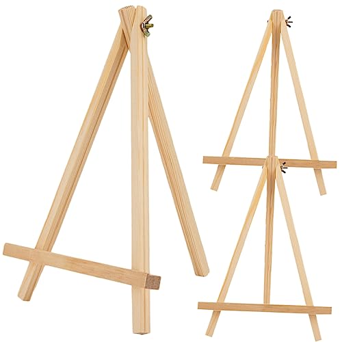 BEBEMOKO 3 x Holz-Tischstaffelei zum Malen, Stativ, Kunststaffelei, Ständer für Künstler, ideal zum Skizzieren und Präsentieren von Kunstwerken, langlebiges und leichtes Design von BEBEMOKO