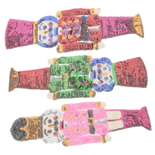BEBEMOKO 3 x Nussknacker-Soldatenhut, Pailletten, Mantel, Flicken für Kleidung, zum Reparieren und Verzieren von Outfits, leicht und langlebig, 3 Stück BEBEMOKO 3 x Nussknacker-Soldatenhut, Pailletten, Mantel, Flicken für Kleidung, zum Reparieren und Verzieren von Outfits, leicht und langlebig, 3 Stück von BEBEMOKO