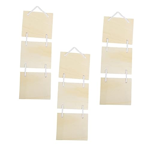 BEBEMOKO 3pcs Zeichenbrett Home Decoration Blank Sign Boards for DIY Arts Panel Graffiti Board DIY Painting Pendant Children DIY Hanging Board Arts and Crafts for Photo Wooden von BEBEMOKO