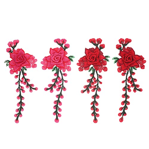 BEBEMOKO 4 Stück bestickte Stoffflicken mit drei Blumen-Design für Kleidung, Reparatur, Dekoration, langlebig, DIY, Basteln, Aufkleber, Freunde BEBEMOKO 4 Stück bestickte Stoffflicken mit drei Blumen-Design für Kleidung, Reparatur, Dekoration, langlebig, DIY, Basteln, Aufkleber, Freunde von BEBEMOKO