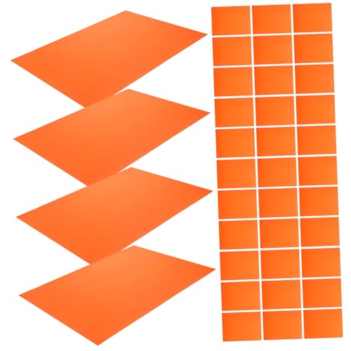 BEBEMOKO 50 Blatt Büttenpapier kreativpapier paketpapier verpackungspapier kraftpapier wickelpapier bedrucktes Seidenpapier rosafarbenes Papier Farbkarton farbiges Papier DIY liefert Orange von BEBEMOKO