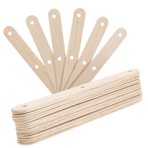 BEBEMOKO 50 Stück Eiscreme-Stäbchenhalter, wiederverwendbar, für Eis am Stiel, Brezel, Lutscherstäbchen, Popsicle-Formen mit Stäbchen, Cake-Pop-Sticks, Popsicle Sticks, Holz, Beige von BEBEMOKO