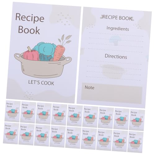 BEBEMOKO 50 Stück Rezeptkarten, Kochkarten, Küchenkarten, Lebensmittelnotizen, dekorative Karten, Diätkarten, Rezept-Notizkarten, leere Notizkarten, Küche, DIY-Karten, Papier von BEBEMOKO