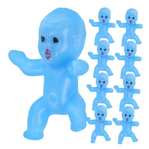 BEBEMOKO 50 Stück Vollmondgeschenke Für Babys Mini-babypuppen Realistische Babypuppe Mini-Babys Für Babyparty-Spiel Zubehör Für Feengärten Babyparty-partybevorzugung PVC Sky-Blue von BEBEMOKO