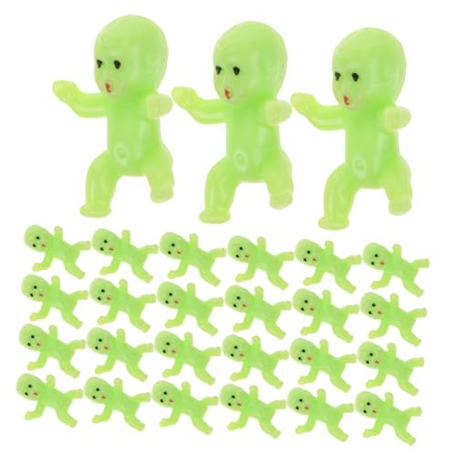 BEBEMOKO 50 Stück -vollmond- Miniatur-babyfiguren Mini-Babys Mini-babypuppen Königskuchenbabys Miniaturbabys Kleine Babys Kleine Babypuppen Mini-babyfiguren PVC Light Green von BEBEMOKO