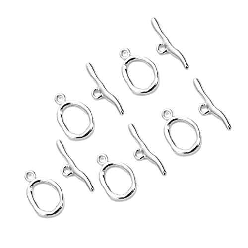 BEBEMOKO 5Er Set DIY Armband Halsketten Zubehör Metall Schmuckschnallen Kupferbeschichtung Abnormitätsform Neuartige Schmuck Verbindungsschnallen Silber Für Schmuckherstellung von BEBEMOKO